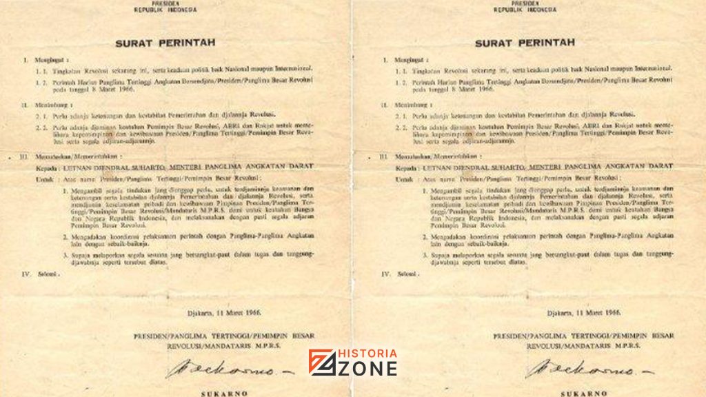 www.gozolt.com - Supersemar 1966: Awal Orde Baru dan Akhir Orde Lama. Setelah peristiwa G30S/PKI pada tahun 1965, Indonesia mengalami gejolak politik dan sosial yang sangat besar. Krisis ini tidak hanya memengaruhi situasi politik, tetapi juga berdampak pada ekonomi, keamanan, dan kehidupan masyarakat. Di tengah kondisi yang kacau, muncul langkah penting yang mengubah arah sejarah Indonesia: Surat Perintah Sebelas Maret 1966 atau dikenal sebagai Supersemar.

Supersemar menjadi titik krusial yang mengantarkan Presiden Soekarno ke akhir kekuasaannya dan membuka jalan bagi Jenderal Soeharto untuk mengambil alih kendali pemerintahan.

Supersemar 1966: Latar Belakang Dikeluarkannya Supersemar

Setelah peristiwa G30S/PKI, situasi politik Indonesia tidak menentu. Soekarno sebagai presiden mulai kehilangan kendali, terutama dengan semakin kuatnya tekanan militer dan kelompok-kelompok yang menuntut pembubaran Partai Komunis Indonesia (PKI). Demonstrasi besar-besaran terjadi, dipimpin oleh mahasiswa dan elemen masyarakat yang menginginkan stabilitas politik dan ekonomi.

Pada saat itu, kondisi keamanan semakin memburuk. Soekarno menghadapi tantangan besar untuk menertibkan situasi, sementara beberapa pihak di sekitarnya dianggap kurang mampu memulihkan stabilitas. Di tengah situasi ini, pada 11 Maret 1966, Presiden Soekarno mengeluarkan Supersemar sebagai upaya untuk mengatasi krisis.

Isi dan Makna Supersemar

Isi dari Supersemar adalah pemberian mandat kepada Jenderal Soeharto untuk mengambil langkah-langkah yang di perlukan demi memulihkan keamanan dan ketertiban di Indonesia. Surat ini memberikan wewenang kepada Soeharto untuk mengambil tindakan tegas, termasuk menangani PKI dan berbagai potensi ancaman lainnya.

Supersemar di anggap sebagai pijakan awal bagi Soeharto untuk memperkuat posisinya di pemerintahan. Tak lama setelah menerima surat tersebut, Soeharto memanfaatkan mandat tersebut untuk membubarkan PKI, menahan beberapa loyalis Soekarno, dan mengambil alih kekuasaan secara perlahan.

Kontroversi Supersemar

Supersemar hingga kini menjadi salah satu dokumen paling kontroversial dalam sejarah Indonesia. Beberapa kontroversi utama seputar Supersemar antara lain:

Keaslian Dokumen
Hingga saat ini, naskah asli Supersemar tidak pernah di temukan, menimbulkan spekulasi tentang keaslian dan isi sebenarnya dari surat tersebut.

Tekanan dan Ancaman terhadap Soekarno
Banyak sejarawan menduga bahwa Soekarno berada di bawah tekanan atau ancaman ketika menandatangani Supersemar, meskipun tidak ada bukti yang jelas tentang hal ini.

Pergeseran Kekuasaan
Supersemar yang seharusnya berfungsi untuk memulihkan keamanan justru menjadi jalan bagi Soeharto untuk mengambil alih pemerintahan. Kurang dari dua tahun setelah Supersemar di keluarkan, Soeharto di angkat menjadi Presiden Republik Indonesia pada tahun 1968.

Supersemar 1966: Dampak Supersemar terhadap Pemerintahan Indonesia

Supersemar menandai berakhirnya Orde Lama di bawah kepemimpinan Soekarno dan awal dari Orde Baru di bawah Soeharto. Dampaknya sangat signifikan dalam beberapa bidang berikut:

Perubahan Arah Politik
Orde Baru mengubah arah kebijakan politik Indonesia menjadi lebih fokus pada stabilitas dan pembangunan ekonomi, namun dengan pengawasan ketat dan pembatasan kebebasan politik.

Pembubaran PKI
Dengan mandat dari Supersemar, Soeharto bergerak cepat membubarkan PKI dan menindak siapa pun yang di duga terlibat. Ini mengakhiri pengaruh komunis di Indonesia.

Transisi Kekuasaan
Supersemar secara de facto memulai transisi kekuasaan dari Soekarno ke Soeharto, meskipun proses resminya memakan waktu hingga dua tahun.

Kesimpulan

Supersemar adalah dokumen penting yang menjadi titik balik sejarah Indonesia, membawa perubahan besar pada sistem politik dan pemerintahan. Meskipun di maksudkan untuk memulihkan keamanan dan ketertiban, surat ini menjadi alat bagi Soeharto untuk meraih kekuasaan, mengakhiri era Soekarno, dan memulai Orde Baru.

Kontroversi tentang keaslian dan proses penerbitan Supersemar masih menjadi perdebatan hingga hari ini, menjadikannya salah satu peristiwa paling menarik dan kompleks dalam sejarah Indonesia.